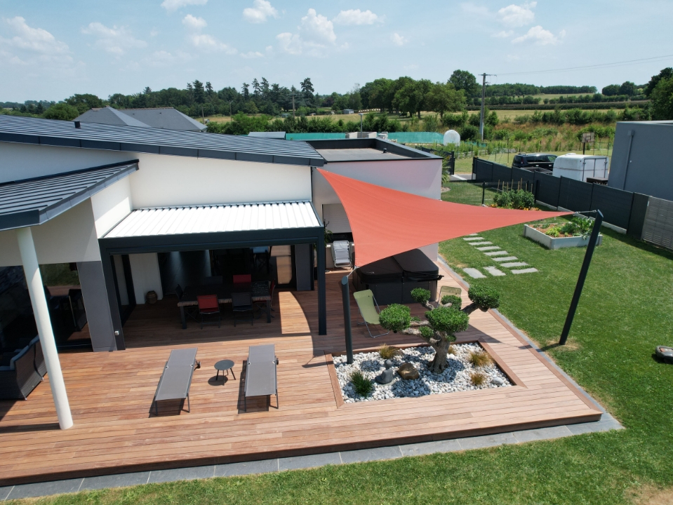 Voile d’ombrage Solamena terrasse